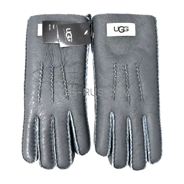 Перчатки UGG кожаные Grey