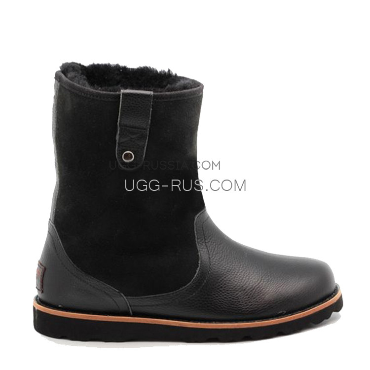UGG Mens Stoneman Short Leather Black-Bk