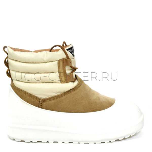 UGG Classic Mini Lace-Up Weather Chestnut White