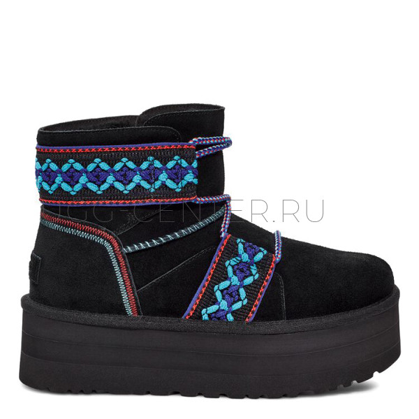 UGG Classic Mini II Braid Platform Black